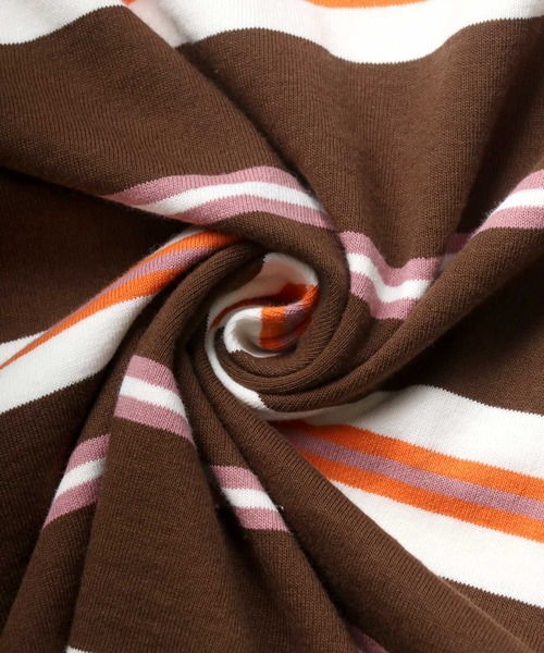 SITRY(シトリー)の「Loose silhouette Heavy weight multi border rib T-shirt/ルーズシルエット ヘビーウェイト マルチボーダー リブ Tシャツ(Tシャツ/カットソー・メンズ・チャコールグレー/オレンジ/グリーン・M/L)」の7枚目の写真