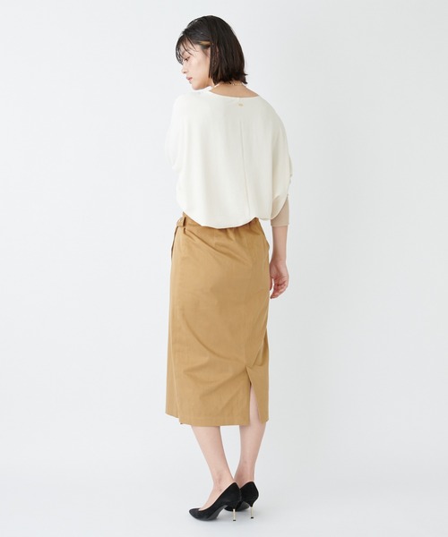 COLLAGE GALLARDAGALANTE（コラージュガリャルダガランテ）の「セットアップ対応/ジャージー袖リブドルマンスリーブブラウス（シャツ/ブラウス・レディース・ブラック/ブラウン/オフホワイト/ネイビー/ベージュ・FREE）」の17枚目の写真