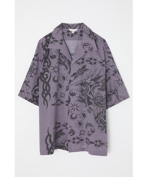 MOUSSY（マウジー）の「BANDANA OVERSIZED シャツ（シャツ/ブラウス・レディース・ライトブラック/アイボリー/パープル・FREE）」の12枚目の写真