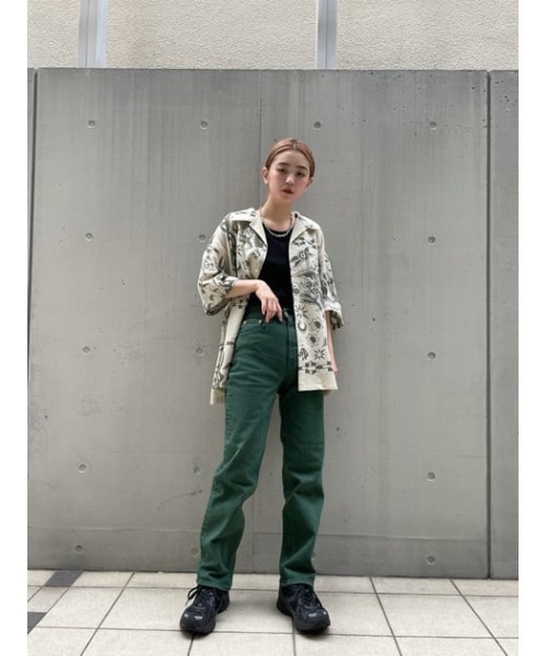 MOUSSY（マウジー）の「BANDANA OVERSIZED シャツ（シャツ/ブラウス・レディース・ライトブラック/アイボリー/パープル・FREE）」の22枚目の写真