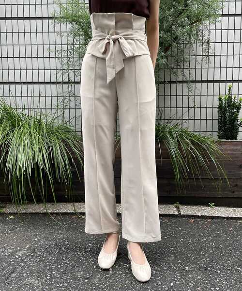 MAJESTIC LEGON（マジェスティックレゴン）の「コルセットベルト付Ladyパンツ（その他パンツ・レディース・ベージュ/アイボリー/ブラウン系その他2・SMALL/MEDIUM）」の2枚目の写真