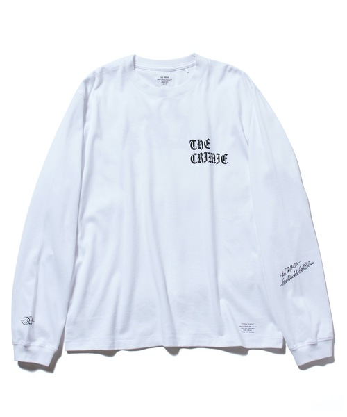CRIMIE（クライミー）の「OLD ENGLISH LOGO LONG SLEEVE TEE（Tシャツ/カットソー・メンズ・ホワイト/ブラック・S/M/L/XL/XXL）」の4枚目の写真