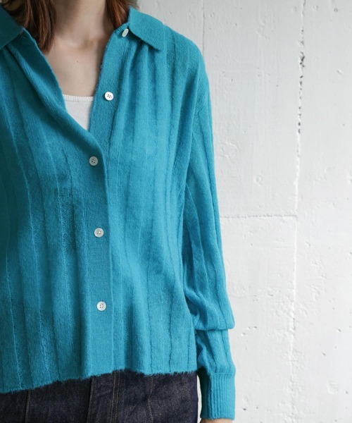 URBAN RESEARCH DOORS（アーバンリサーチドアーズ）の「『別注』Audrey and John Wad×DOORS　Knit Shirts PO（ニット/セーター・レディース・ブラウン/イエロー/ライトブルー・ONE）」の3枚目の写真