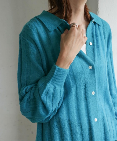 URBAN RESEARCH DOORS（アーバンリサーチドアーズ）の「『別注』Audrey and John Wad×DOORS　Knit Shirts PO（ニット/セーター・レディース・ブラウン/イエロー/ライトブルー・ONE）」の4枚目の写真