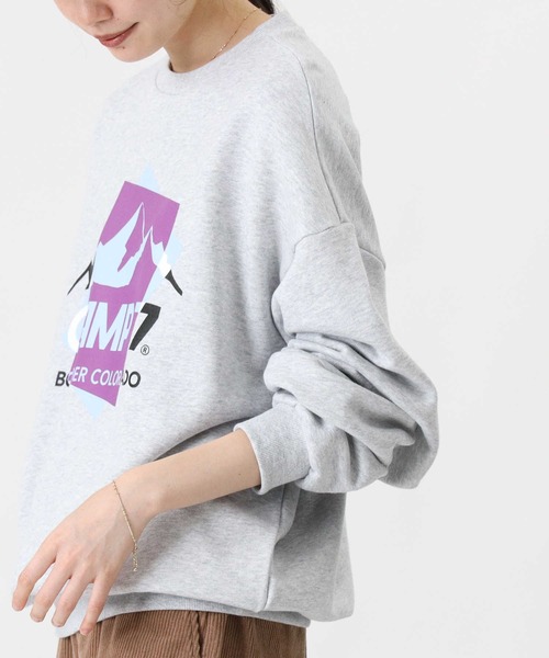 CAMP7（キャンプセブン）の「【CAMP7】重ねプリントロゴスウェット（スウェット・レディース・ライトグレー/ブラック/ベージュ・S/M/L）」の9枚目の写真