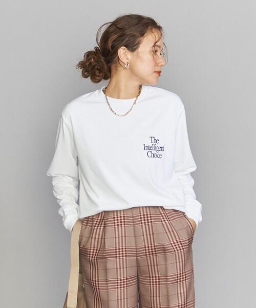 NEW BALANCE(ニューバランス)の「【別注】<New Balance(ニューバランス)>GRANDDAD ロングスリーブカットソー◆(Tシャツ/カットソー・レディース・ホワイト・S)」の5枚目の写真