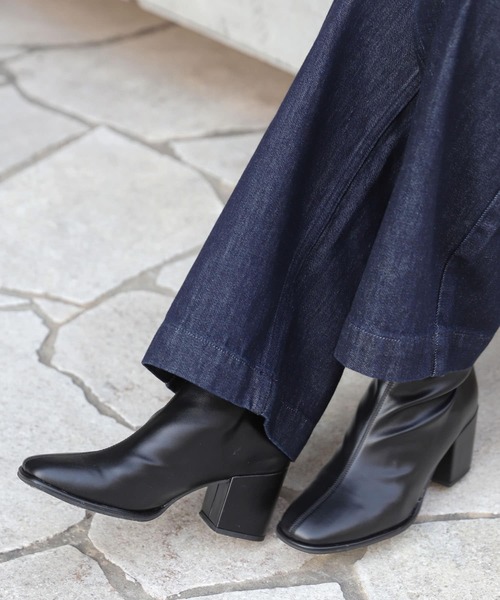 SENSE OF PLACE by URBAN RESEARCH（センスオブプレイスバイアーバンリサーチ）の「スクエアトウセンターシームストレッチブーツ（ブーツ・レディース・ブラック/ベージュ/ブラウン/アイボリー・SMALL/MEDIUM/LARGE）」の21枚目の写真