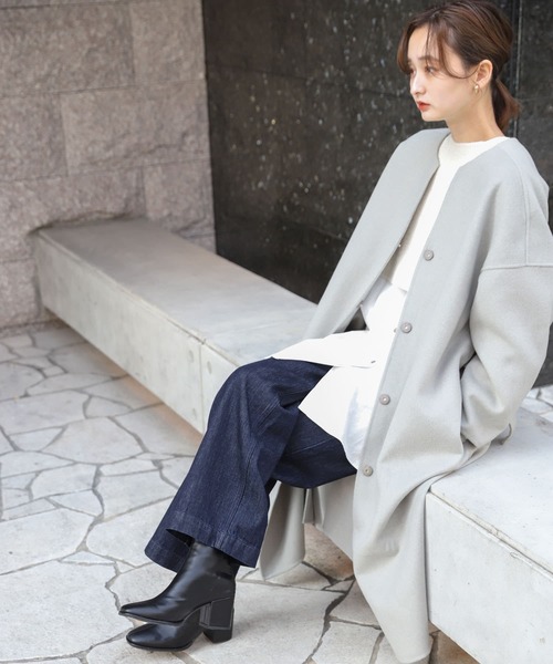 SENSE OF PLACE by URBAN RESEARCH（センスオブプレイスバイアーバンリサーチ）の「スクエアトウセンターシームストレッチブーツ（ブーツ・レディース・ブラック/ベージュ/ブラウン/アイボリー・SMALL/MEDIUM/LARGE）」の18枚目の写真