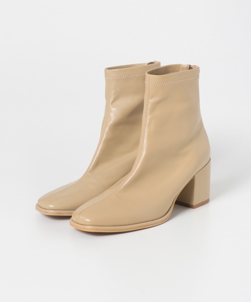SENSE OF PLACE by URBAN RESEARCH（センスオブプレイスバイアーバンリサーチ）の「スクエアトウセンターシームストレッチブーツ（ブーツ・レディース・ブラック/ベージュ/ブラウン/アイボリー・SMALL/MEDIUM/LARGE）」の7枚目の写真