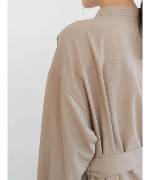 earth music&ecology（アースミュージックアンドエコロジー）の「2wayコートワンピース *（ワンピース・レディース・ベージュ/ミント/ラベンダー・FREE）」の13枚目の写真