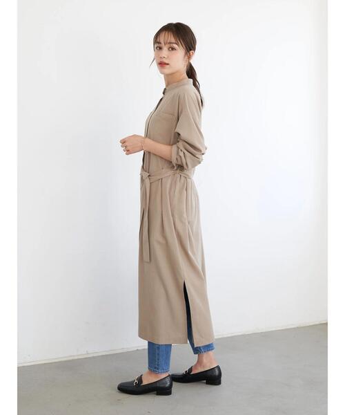 earth music&ecology（アースミュージックアンドエコロジー）の「2wayコートワンピース *（ワンピース・レディース・ベージュ/ミント/ラベンダー・FREE）」の20枚目の写真