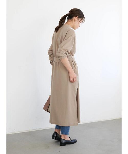 earth music&ecology（アースミュージックアンドエコロジー）の「2wayコートワンピース *（ワンピース・レディース・ベージュ/ミント/ラベンダー・FREE）」の21枚目の写真