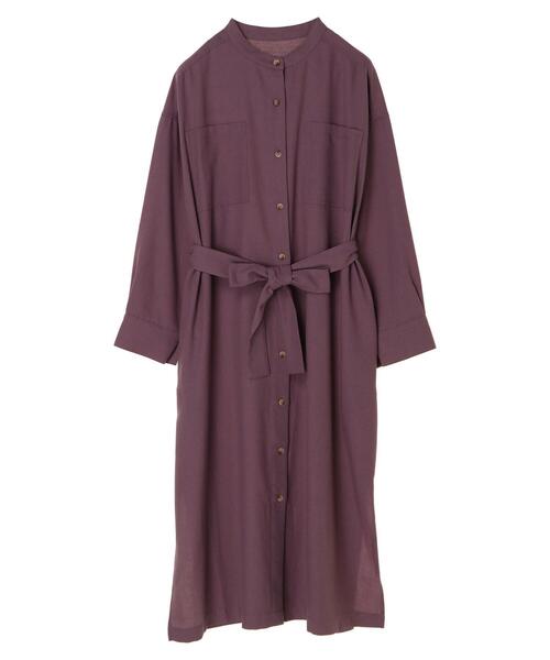 earth music&ecology（アースミュージックアンドエコロジー）の「2wayコートワンピース *（ワンピース・レディース・ベージュ/ミント/ラベンダー・FREE）」の5枚目の写真