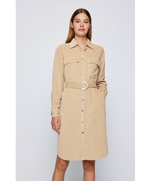 セール ワンピース ドレス Boss ボス のシャツワンピース コットン コットン シャツワンピース シャツワンピース シャツワンピース