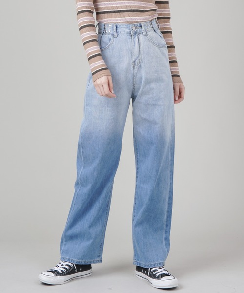 SPINNS（スピンズ）の「グラデーションデニムストレートパンツ（デニム