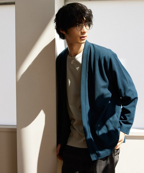 GLOBAL WORK（グローバルワーク）の「着流すドライカーデ/215842（カーディガン/ボレロ・メンズ・ブラック/ブルー系その他6/チャコールグレー・LARGE/MEDIUM/SMALL/X-LARGE）」の5枚目の写真