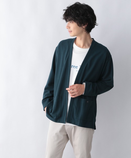 GLOBAL WORK（グローバルワーク）の「着流すドライカーデ/215842（カーディガン/ボレロ・メンズ・ブラック/ブルー系その他6/チャコールグレー・LARGE/MEDIUM/SMALL/X-LARGE）」の14枚目の写真