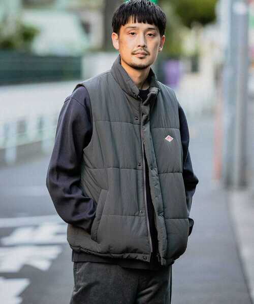 DANTON（ダントン）の「【WEB限定】DANTON　INSULATION STAND VEST（ダウンベスト・メンズ・ブラック/グレー/ブラウン/グリーン・MEDIUM/LARGE）」の3枚目の写真