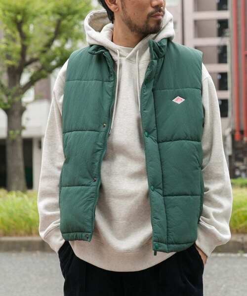 DANTON（ダントン）の「【WEB限定】DANTON　INSULATION STAND VEST（ダウンベスト・メンズ・ブラック/グレー/ブラウン/グリーン・MEDIUM/LARGE）」の4枚目の写真