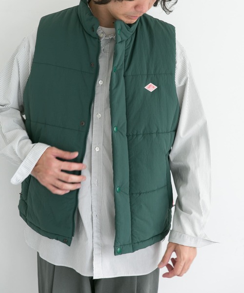 DANTON（ダントン）の「【WEB限定】DANTON　INSULATION STAND VEST（ダウンベスト・メンズ・ブラック/グレー/ブラウン/グリーン・MEDIUM/LARGE）」の10枚目の写真
