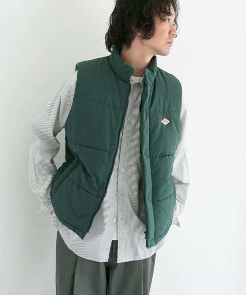 DANTON（ダントン）の「【WEB限定】DANTON　INSULATION STAND VEST（ダウンベスト・メンズ・ブラック/グレー/ブラウン/グリーン・MEDIUM/LARGE）」の12枚目の写真