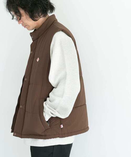 DANTON（ダントン）の「【WEB限定】DANTON　INSULATION STAND VEST（ダウンベスト・メンズ・ブラック/グレー/ブラウン/グリーン・MEDIUM/LARGE）」の16枚目の写真