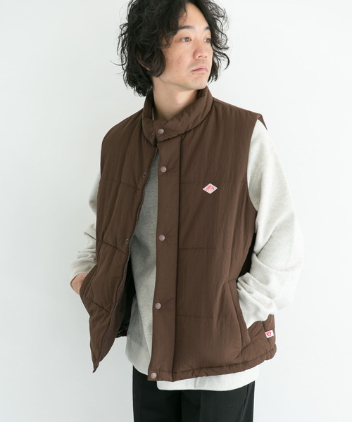 DANTON（ダントン）の「【WEB限定】DANTON　INSULATION STAND VEST（ダウンベスト・メンズ・ブラック/グレー/ブラウン/グリーン・MEDIUM/LARGE）」の18枚目の写真