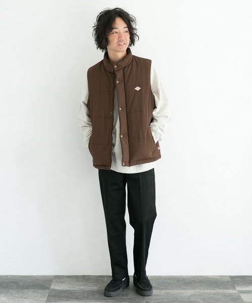 DANTON（ダントン）の「【WEB限定】DANTON　INSULATION STAND VEST（ダウンベスト・メンズ・ブラック/グレー/ブラウン/グリーン・MEDIUM/LARGE）」の21枚目の写真
