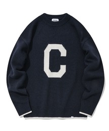 【COVERNAT】C LOGO KNIT CREWNECK / カバーナット Cロゴ クルーネック ニット