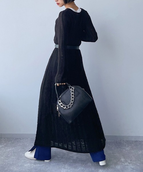 PAGEBOY（ページボーイ）の「スノウメッシュアミニットワンピース（ワンピース・レディース・オフホワイト/ブラック・FREE）」の16枚目の写真