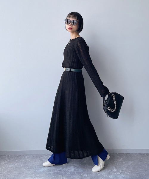 PAGEBOY（ページボーイ）の「スノウメッシュアミニットワンピース（ワンピース・レディース・オフホワイト/ブラック・FREE）」の14枚目の写真