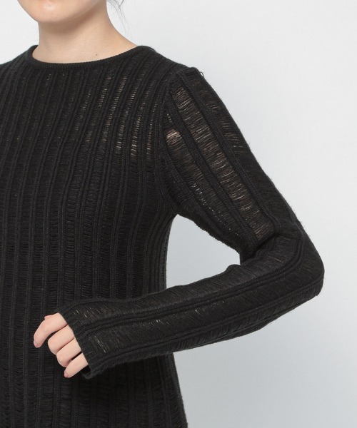 PAGEBOY（ページボーイ）の「スノウメッシュアミニットワンピース（ワンピース・レディース・オフホワイト/ブラック・FREE）」の10枚目の写真