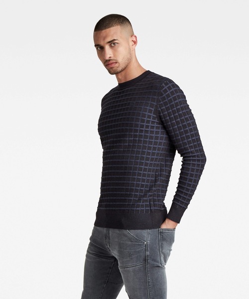 G-STAR（ジースター）の「TABLE KNITTED SWEATER/セーター（ニット/セーター・メンズ・グリーン系その他/ブルー系その他・X-LARGE/SMALL/MEDIUM/X-SMALL/LARGE）」の3枚目の写真