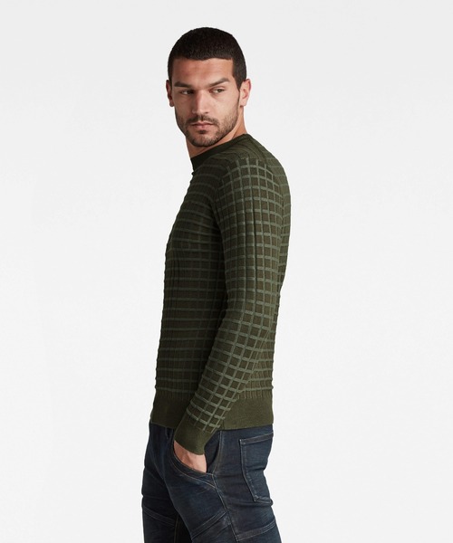 G-STAR（ジースター）の「TABLE KNITTED SWEATER/セーター（ニット/セーター・メンズ・グリーン系その他/ブルー系その他・X-LARGE/SMALL/MEDIUM/X-SMALL/LARGE）」の8枚目の写真