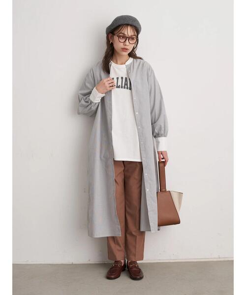 earth music&ecology（アースミュージックアンドエコロジー）の「VALLIANT Tシャツ ＊（Tシャツ/カットソー・レディース・オフホワイト/チャコールグレー/ネイビー・FREE）」の9枚目の写真