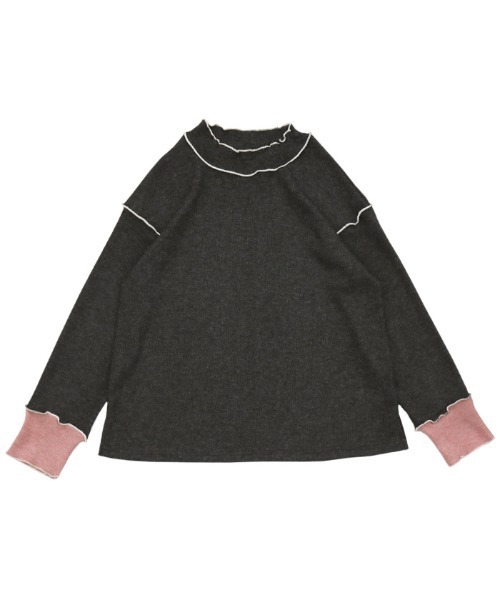 select MOCA（セレクトモカ）の「2022 SS プチハイネックバイカラーリブカットソー（Tシャツ/カットソー・レディース・ブラック/ベージュ・FREE）」の17枚目の写真