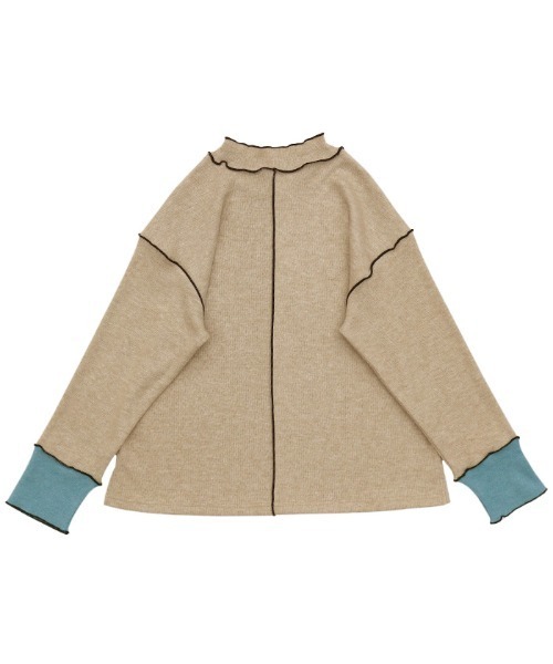 select MOCA（セレクトモカ）の「2022 SS プチハイネックバイカラーリブカットソー（Tシャツ/カットソー・レディース・ブラック/ベージュ・FREE）」の18枚目の写真