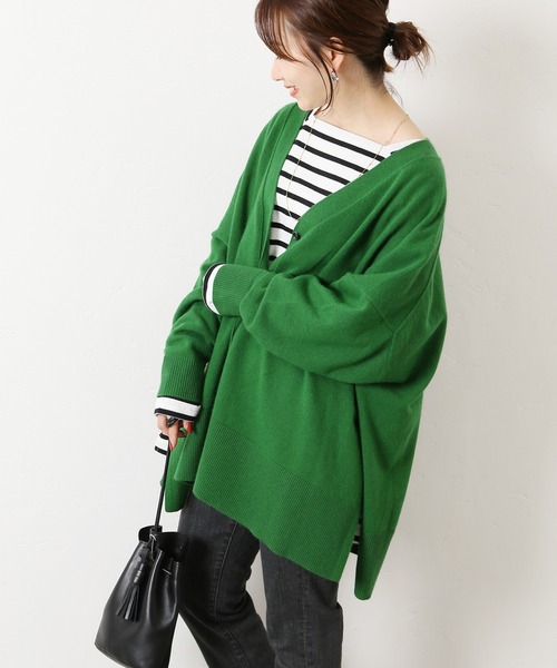 JOURNAL STANDARD（ジャーナルスタンダード）の「アンゴラブレンドポンチョカーディガン◆（カーディガン/ボレロ・レディース・ブラック/グレー/グリーン・FREE）」の19枚目の写真