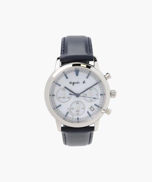 agnes b.(アニエスベー)の「LM02 WATCH FCRD999 SAMソーラークロノグラフ(アナログ腕時計・メンズ・ホワイト・UNI)」の2枚目の写真