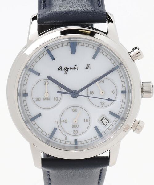 agnes b.(アニエスベー)の「LM02 WATCH FCRD999 SAMソーラークロノグラフ(アナログ腕時計・メンズ・ホワイト・UNI)」の8枚目の写真