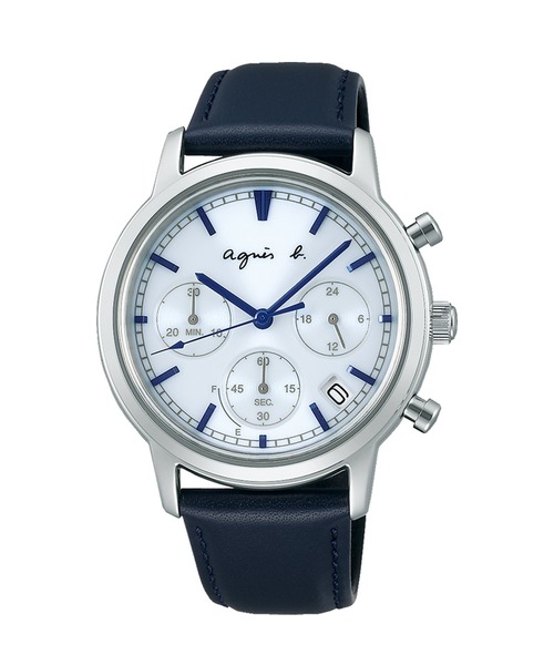 agnes b.(アニエスベー)の「LM02 WATCH FCRD999 SAMソーラークロノグラフ(アナログ腕時計・メンズ・ホワイト・UNI)」の1枚目の写真