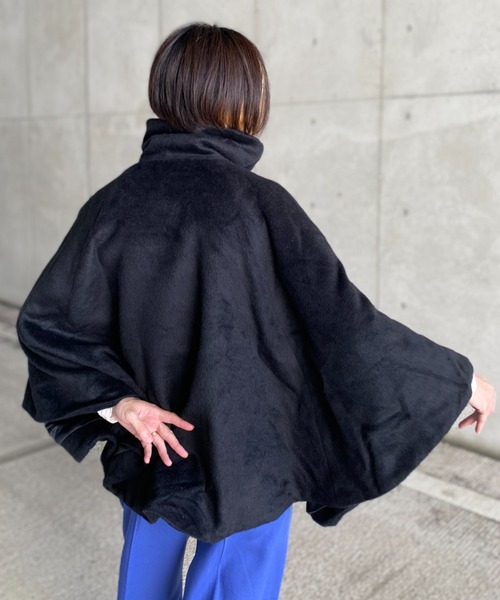 deux amour（ドゥーザムール）の「ポンチョコート（ポンチョ・レディース・ベージュ/グレー/ブラック・MEDIUM）」の14枚目の写真