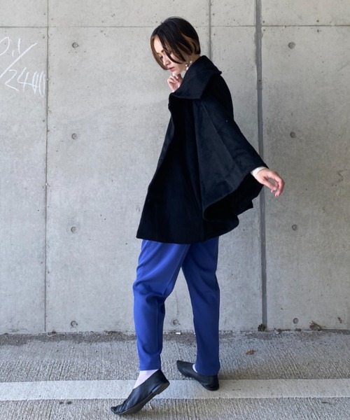 deux amour（ドゥーザムール）の「ポンチョコート（ポンチョ・レディース・ベージュ/グレー/ブラック・MEDIUM）」の22枚目の写真