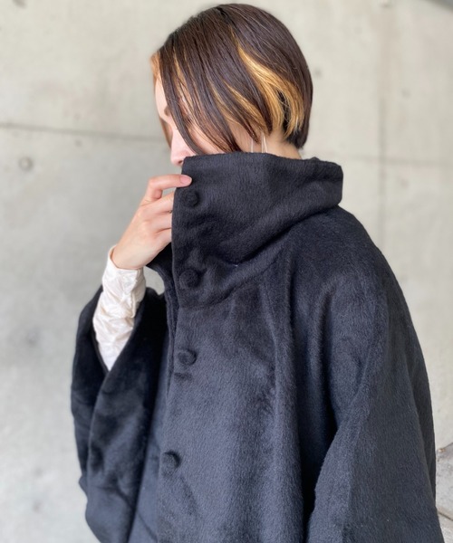 deux amour（ドゥーザムール）の「ポンチョコート（ポンチョ・レディース・ベージュ/グレー/ブラック・MEDIUM）」の15枚目の写真