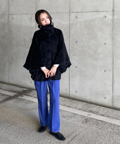 deux amour（ドゥーザムール）の「ポンチョコート（ポンチョ・レディース・ベージュ/グレー/ブラック・MEDIUM）」の16枚目の写真