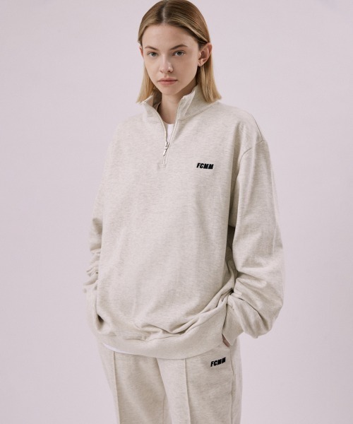 FCMM(エフシーエムエム)の「CLUB TEAM CLASSIC HALF-ZIP SWEATSHIRTS/クラブチームクラシックハーフジップスウェットシャツ(スウェット・メンズ・ミックスグレー/オートミール/ブラック・LARGE/MEDIUM)」の18枚目の写真