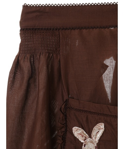 ピンクハウス　ねこ刺繍タブリエ　エプロン さざ波とねこ刺繍ローンタブリエ（その他トップス）｜PINK HOUSE