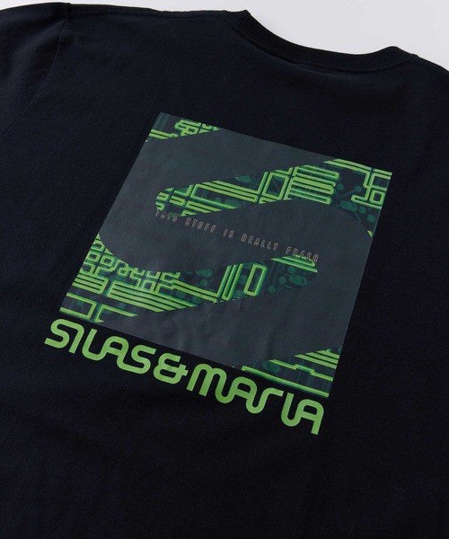 SILAS（サイラス）の「S/S CYBER LOGO PRINT TEE　サイラスサイバーロゴプリント半袖Tシャツ（Tシャツ/カットソー・メンズ・グリーン/ホワイト/ブラック・LARGE/MEDIUM/X-LARGE）」の6枚目の写真