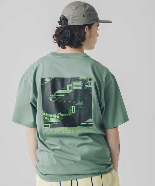 SILAS（サイラス）の「S/S CYBER LOGO PRINT TEE　サイラスサイバーロゴプリント半袖Tシャツ（Tシャツ/カットソー・メンズ・グリーン/ホワイト/ブラック・LARGE/MEDIUM/X-LARGE）」の16枚目の写真