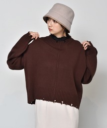 RETRO GIRL | アウトリッキングダメージニット(ニット/セーター)